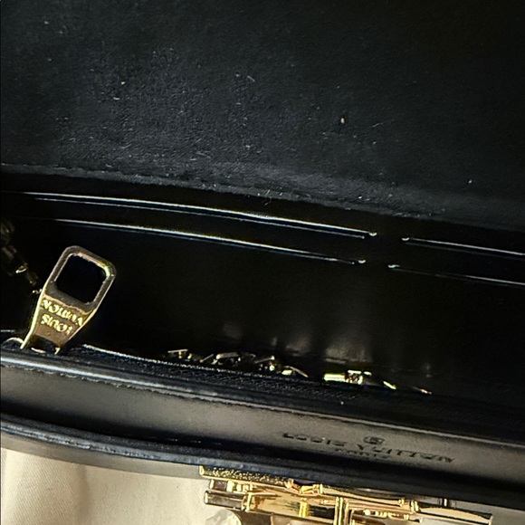 Louis Vuitton Black Clutch with Gold Chain - Picture 6 of 13